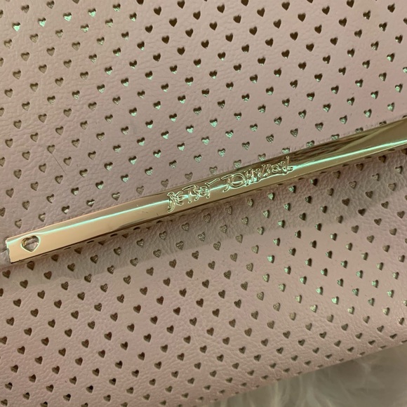 Betsey Johnson Perforated Leather Heart Crossbody - Picture 3 of 5